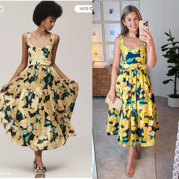 NWT NEW Anthropologie Hutch Alice Midi Dress Size 2 - Picture 12 of 12